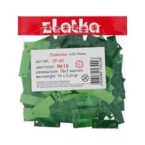 Пайетки " Zlatka" россыпью ZF- 02 19 х 7 мм 10 г №18 салатовый