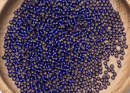 Бисер Япония круглый 11/0 10г 0028DF кобальт матовый, серебряная линия внутри