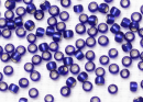 Бисер Япония круглый 11/0 10г 0028DF кобальт матовый, серебряная линия внутри
